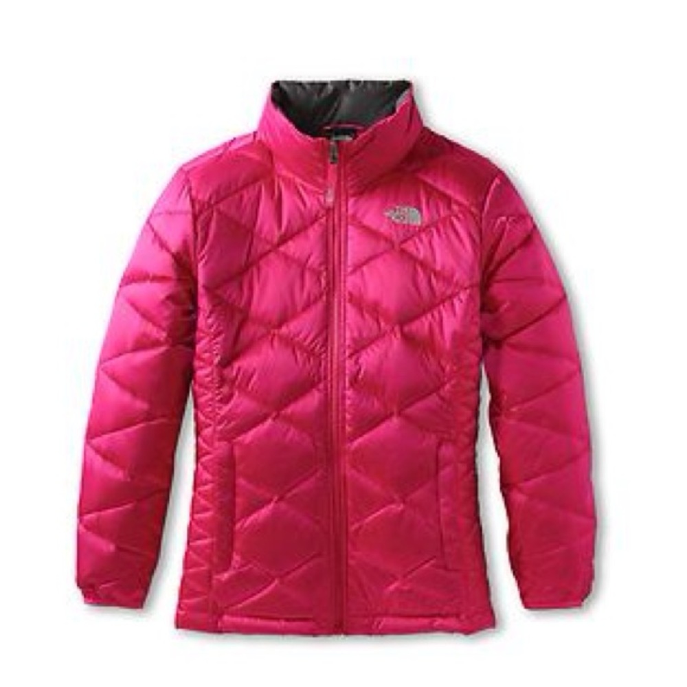 Y2K Kids The North Face 550 Diamond Quilted Satin Finish Puffer Jacket in Pink